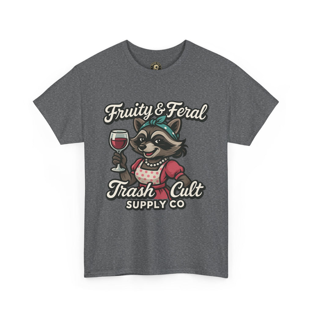 Fruity & Feral Raccoon Housewife Tee – Trash Cult Supply Co. on Gildan 5000