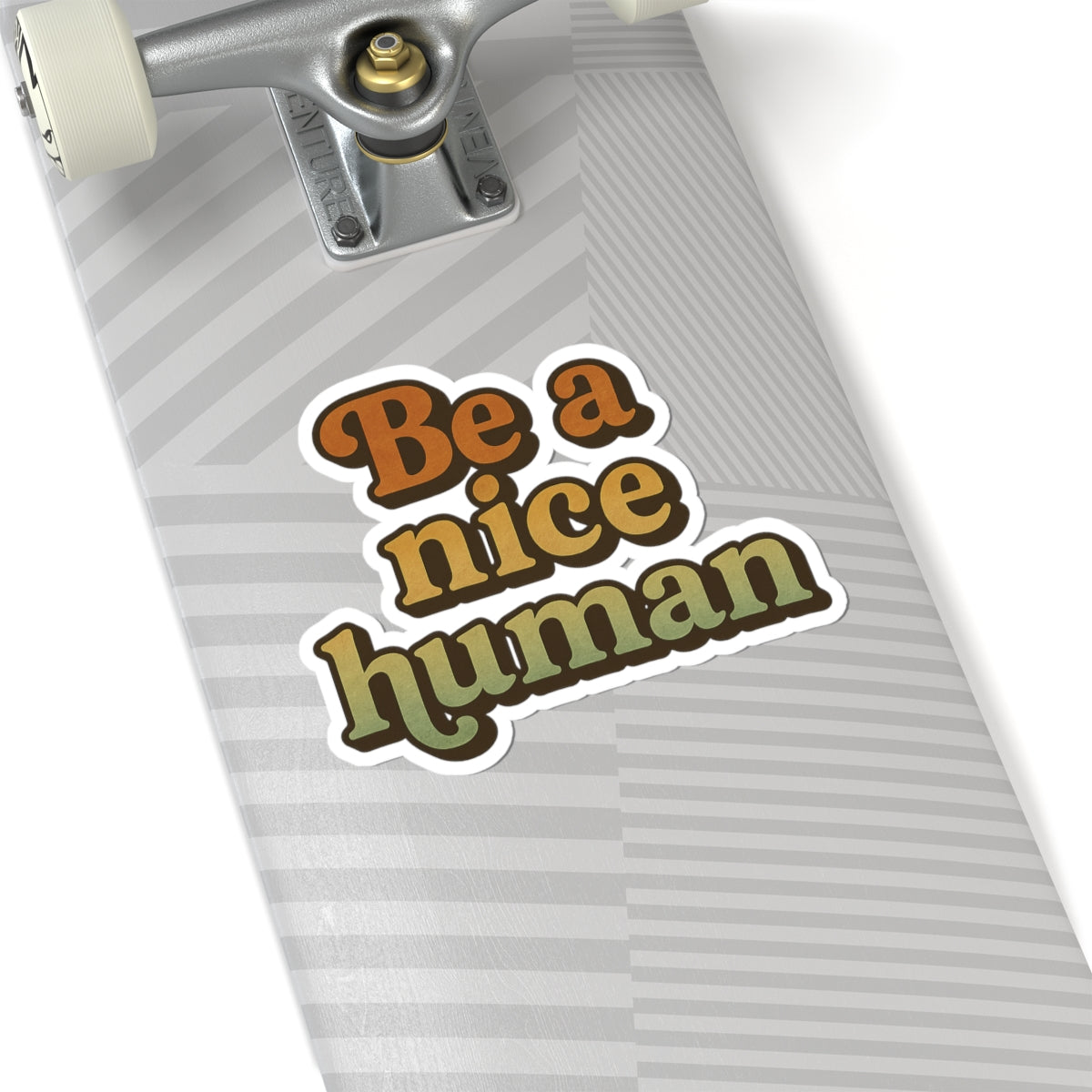 Be a Nice Human Sticker – Retro Positivity Vinyl Decal | Kindness Aesthetic Gift
