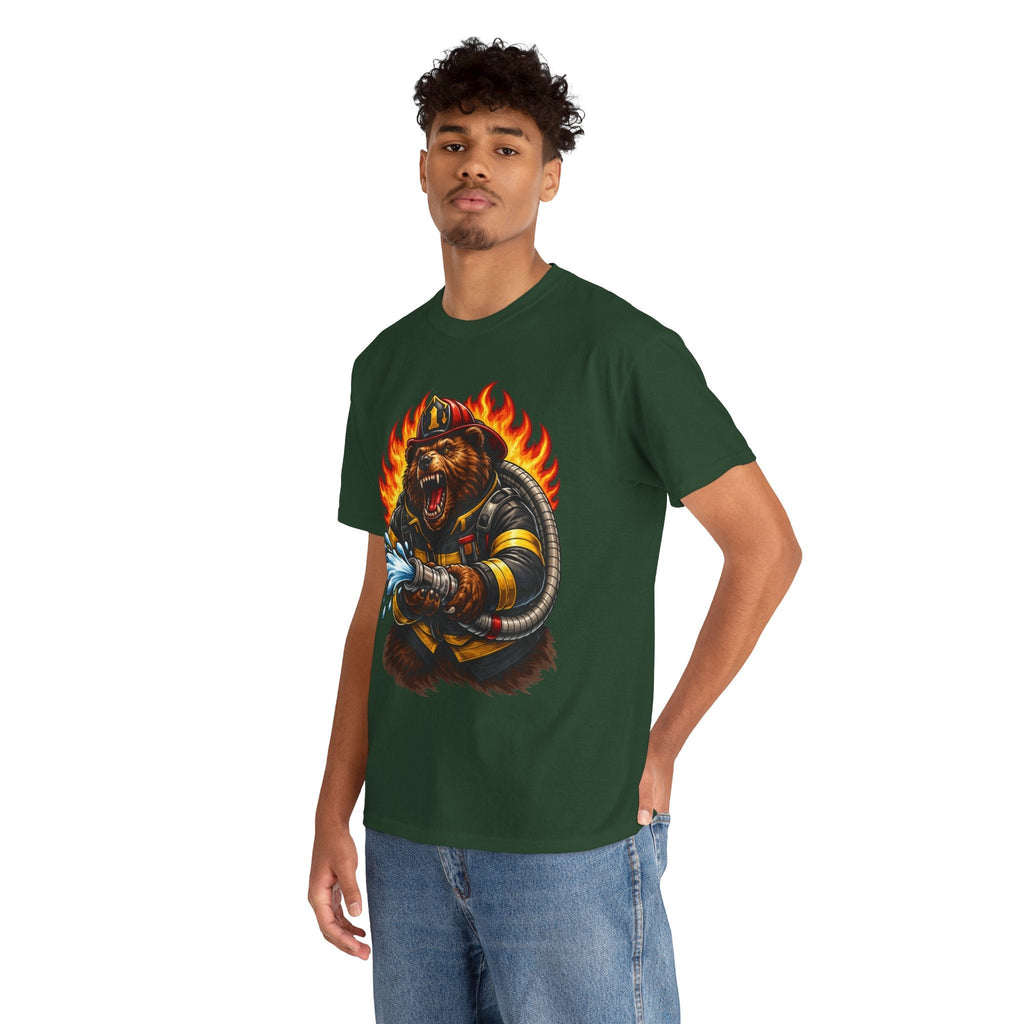 Firefighter Bear T-Shirt – Brave Fireman Graphic Tee