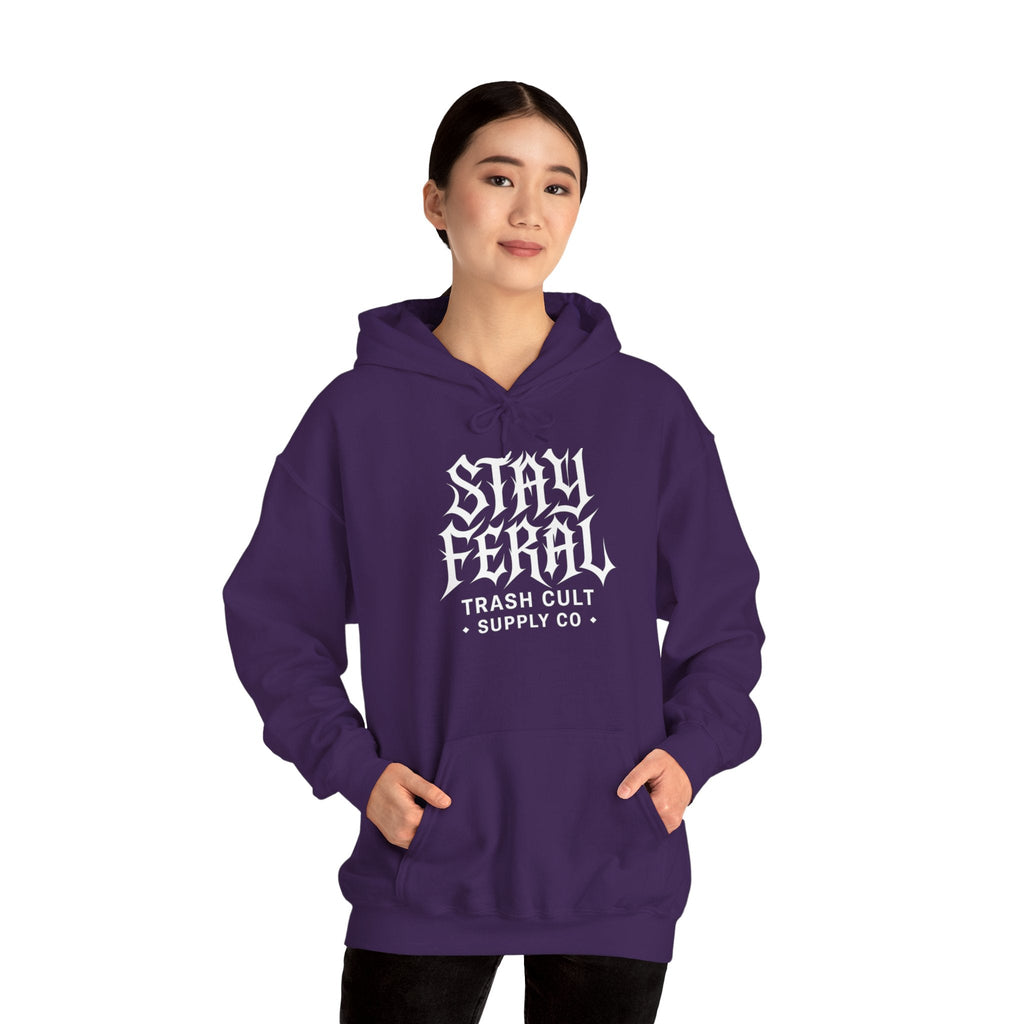 Stay Feral Gothic Hoodie – Trash Cult Supply Co Unisex Pullover
