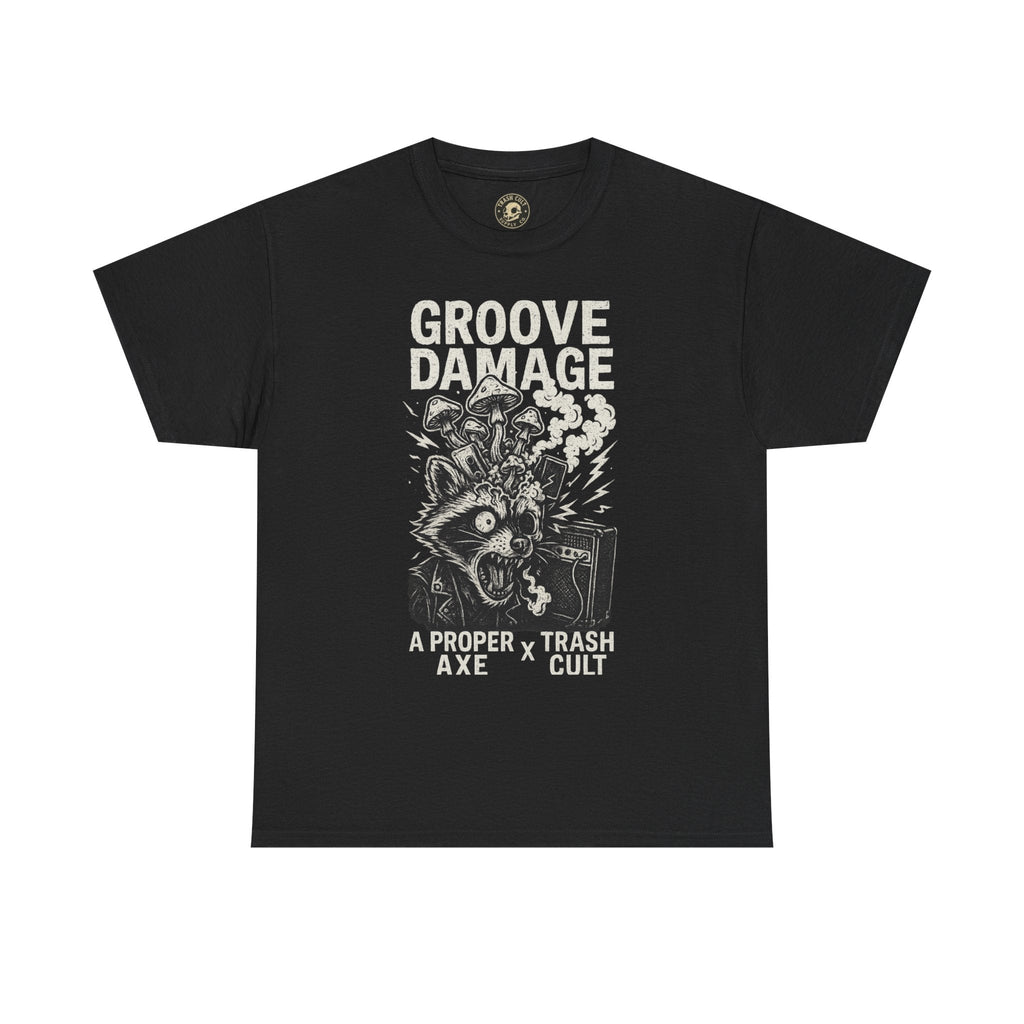 Groove Damage T-Shirt – A Proper Axe x Trash Cult Collab – Stoner Groove Punk Shirt