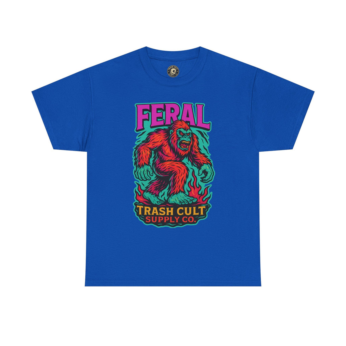 FERAL Bigfoot Shirt – Trashcore Bold Colors | Trash Cult Supply Co | Gildan 5000 Tee
