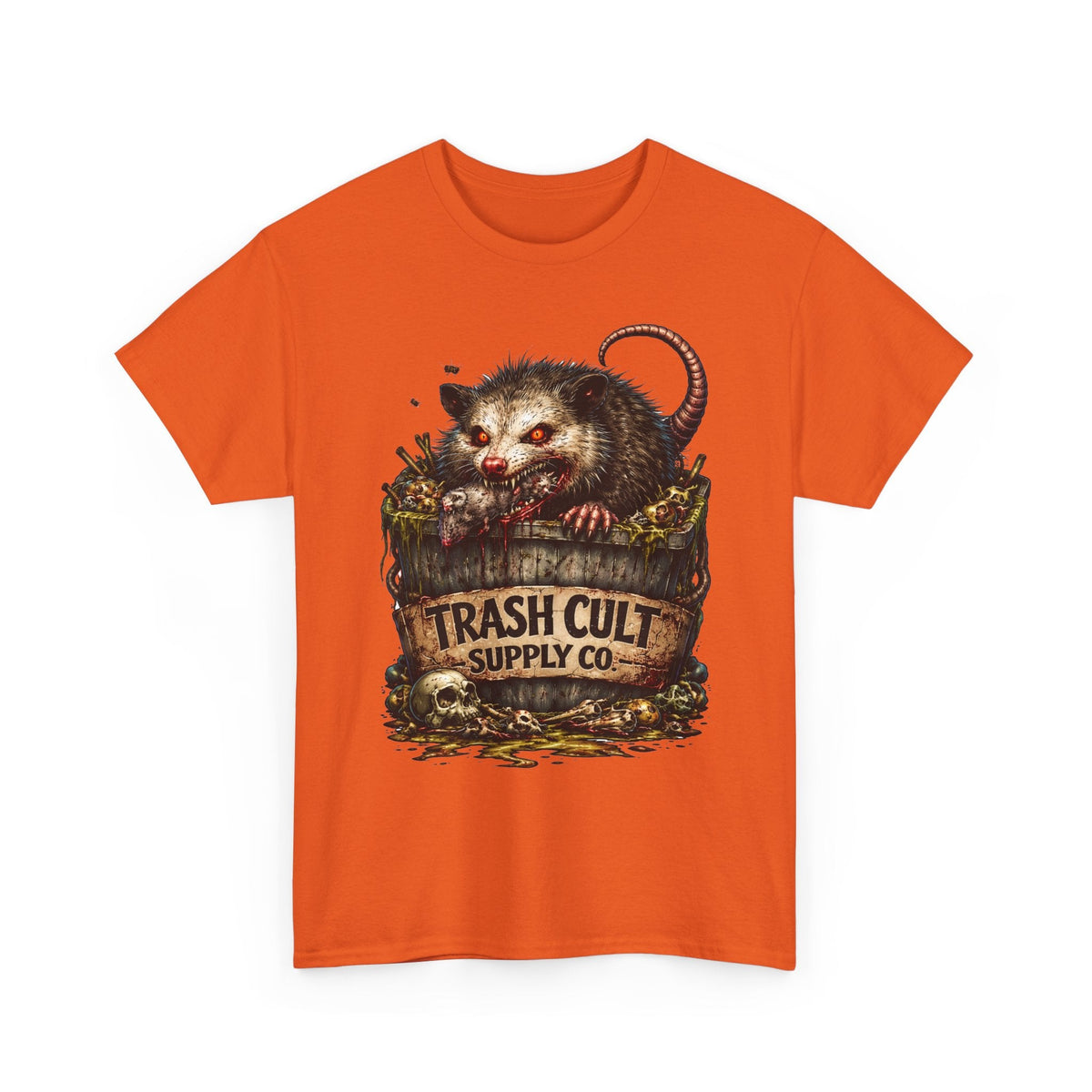 Opossum Trash Cult Tee — Vintage Grunge Wildlife Graphic T-Shirt