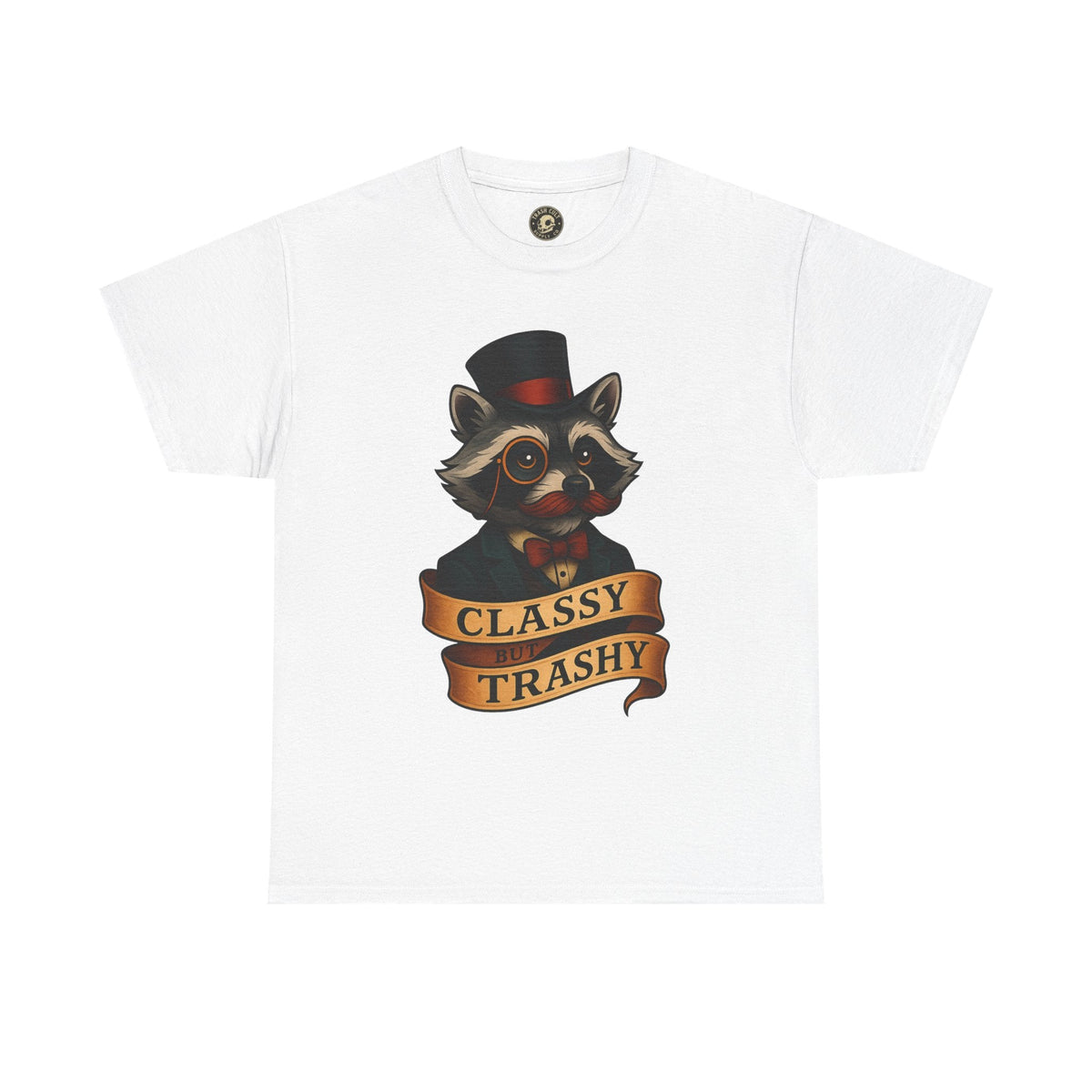 Classy Trashy Raccoon Tee, Unisex Heavy Cotton Tee, Funny Animal Shirt, Unique Gift, Casual Wear, Vintage Style T-Shirt
