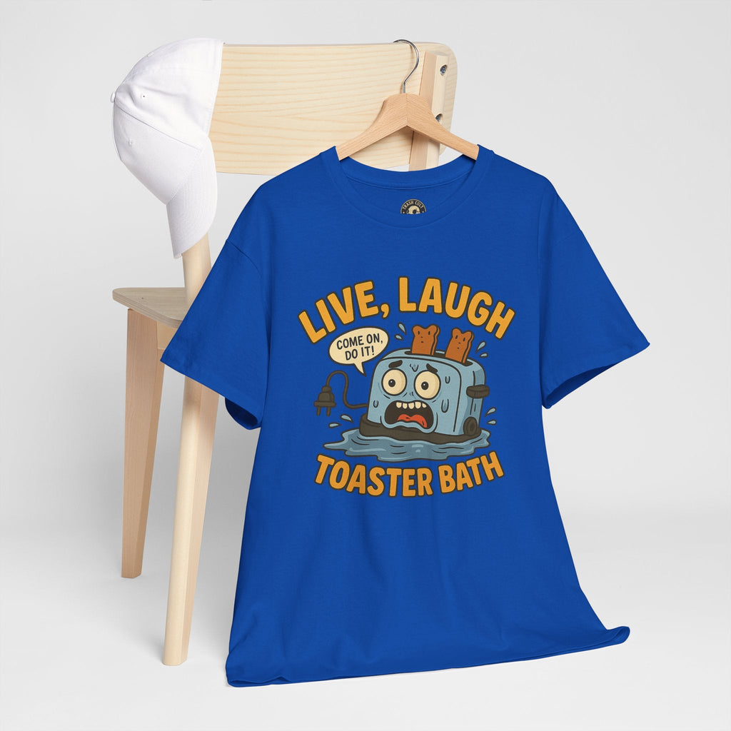 Funny Toaster Bath Tee, Humorous Unisex Shirt, Gift for Friends, Lightweight Cotton Tee, Birthday Party Outfit