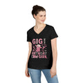 Birthday Cowgirl V-Neck T-Shirt for Gigi, Fun Birthday Gift, Farm-Themed Apparel, Cute Birthday Outfit, Western Style Tee