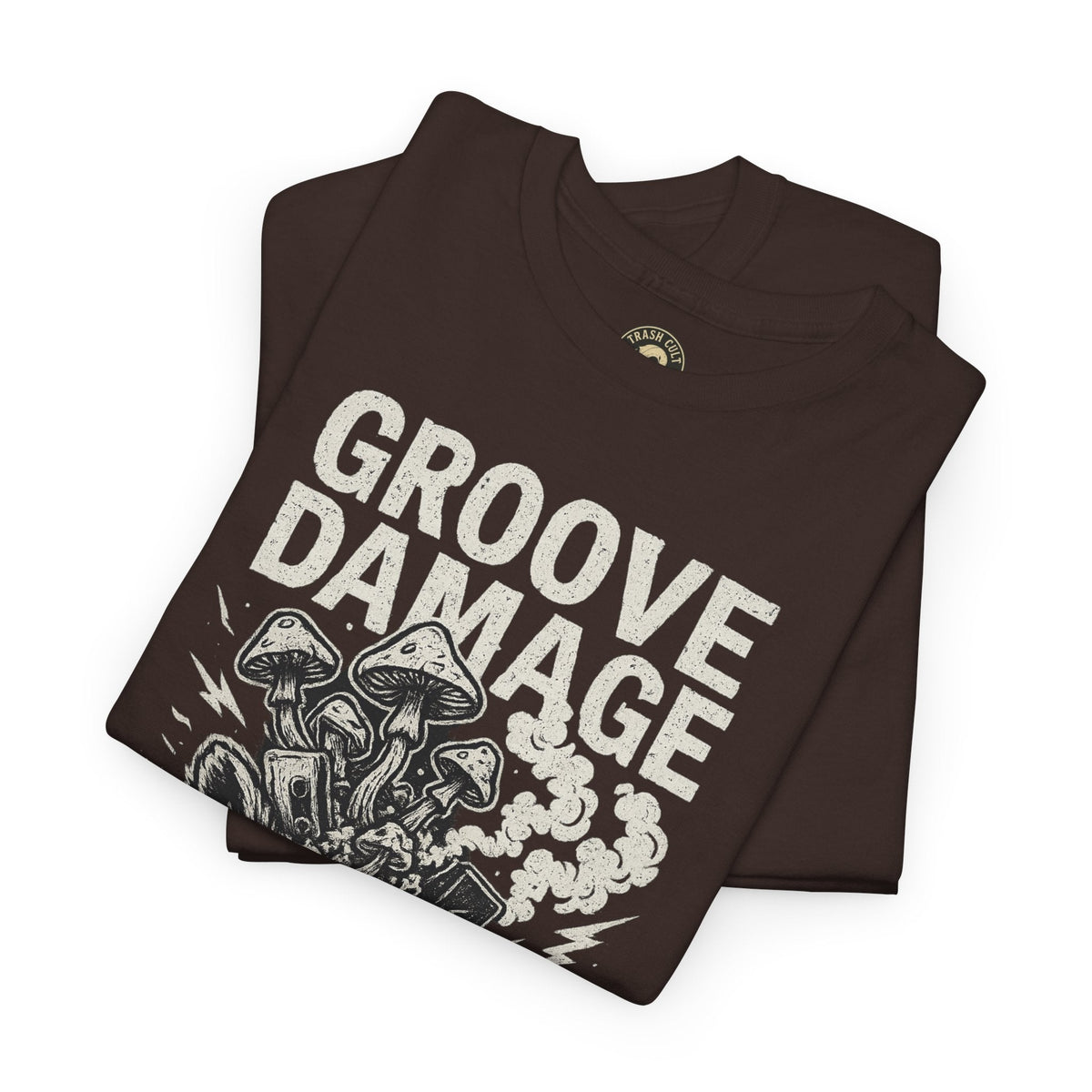 Groove Damage T-Shirt – A Proper Axe x Trash Cult Collab – Stoner Groove Punk Shirt