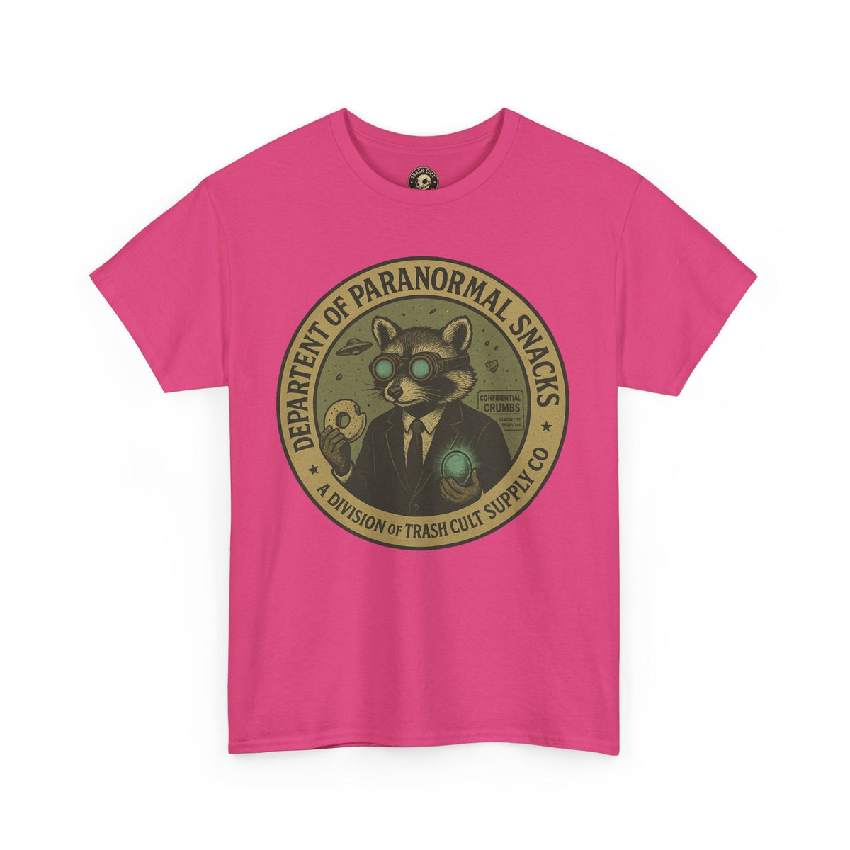 Department of Paranormal Snacks Shirt – Trash Cult Supply Co – Vintage Cryptid Division Tee – Gildan 5000