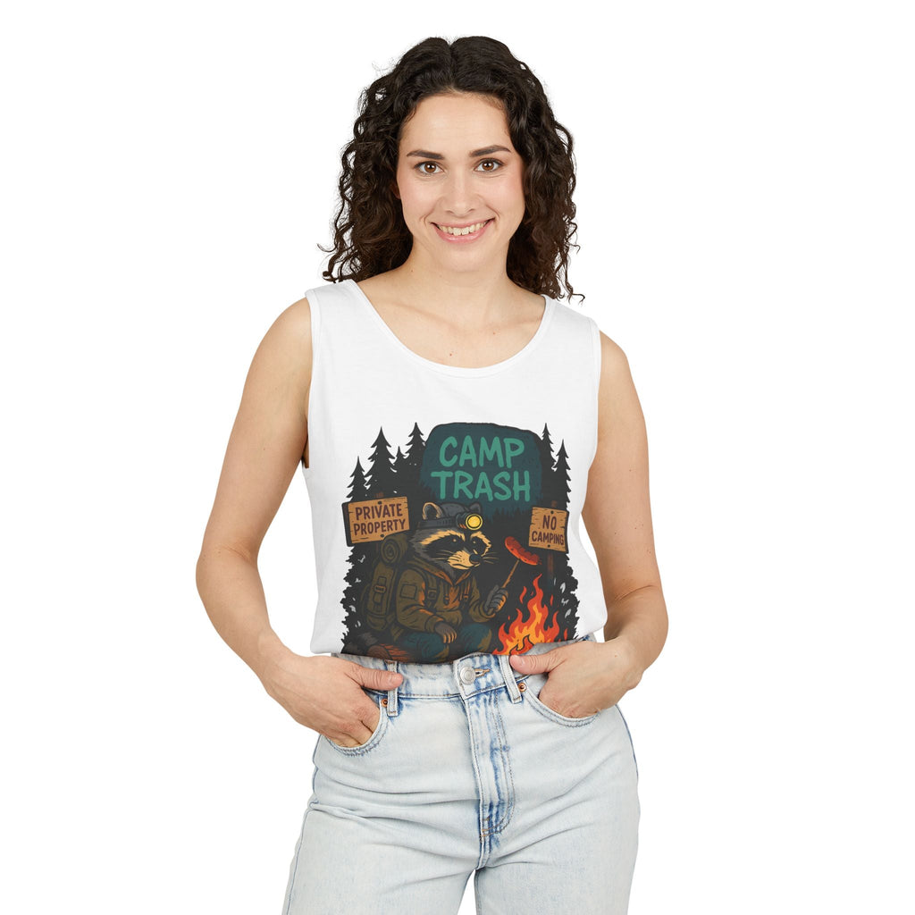 Camp Trash Raccoon Tank Top – Feral & Off-Grid Summer Shirt by Trash Cult