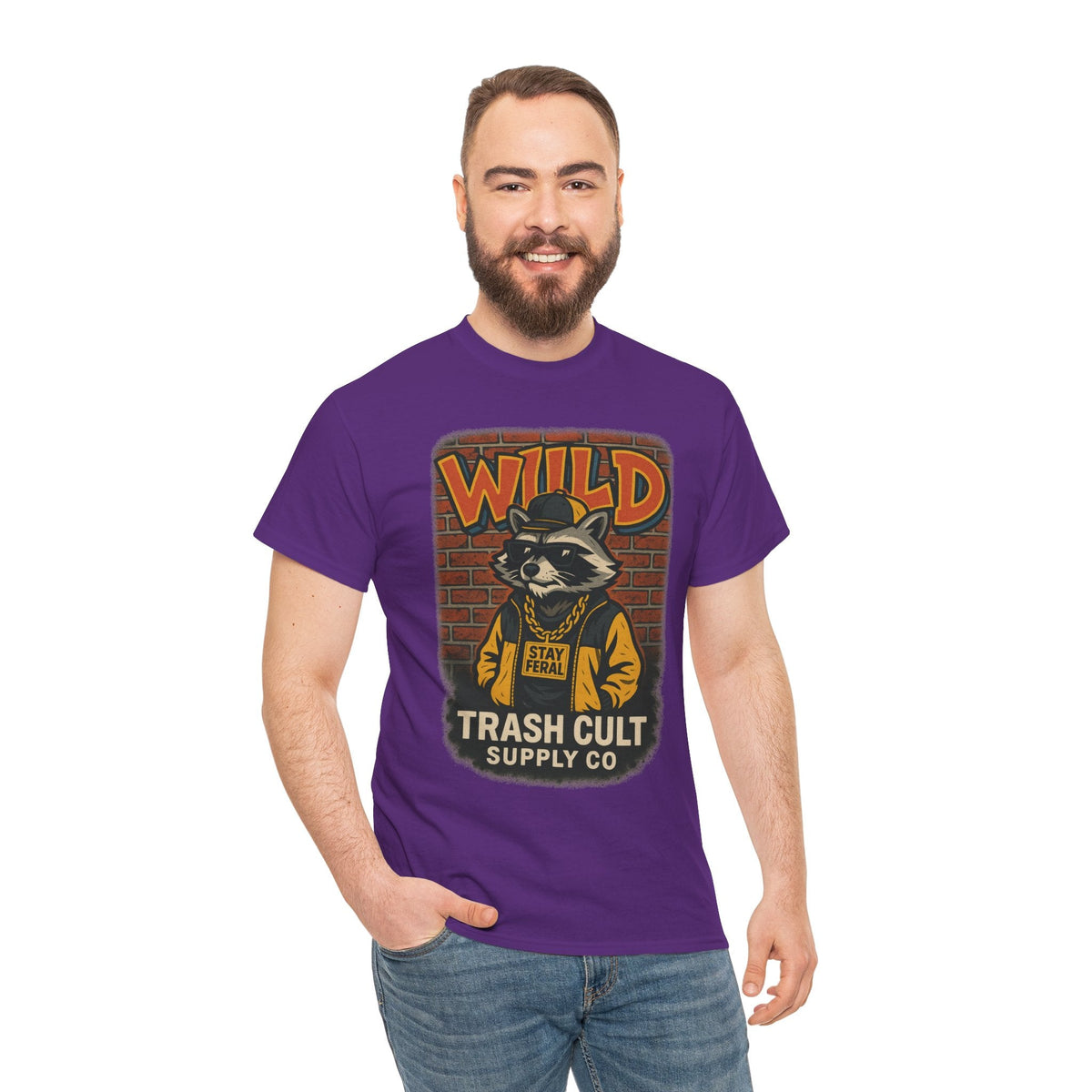 Wild Trash Cult Unisex Tee, Retro Animal T-Shirt, Graphic Tee, Eco-Conscious Apparel, Gift for Nature Lovers, Casual Streetwear