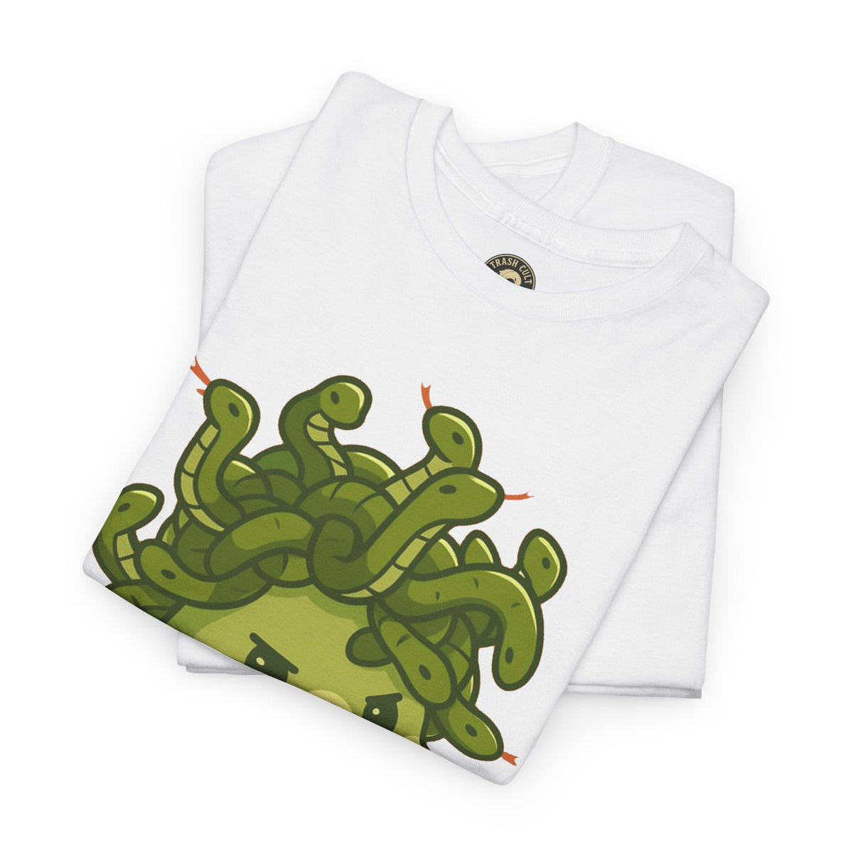 Meow-dusa Funny Cat Medusa T-Shirt – Gildan 5000 Heavy Cotton Tee