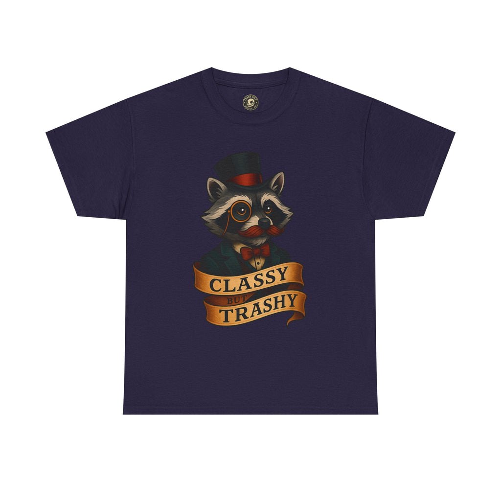 Classy Trashy Raccoon Tee, Unisex Heavy Cotton Tee, Funny Animal Shirt, Unique Gift, Casual Wear, Vintage Style T-Shirt