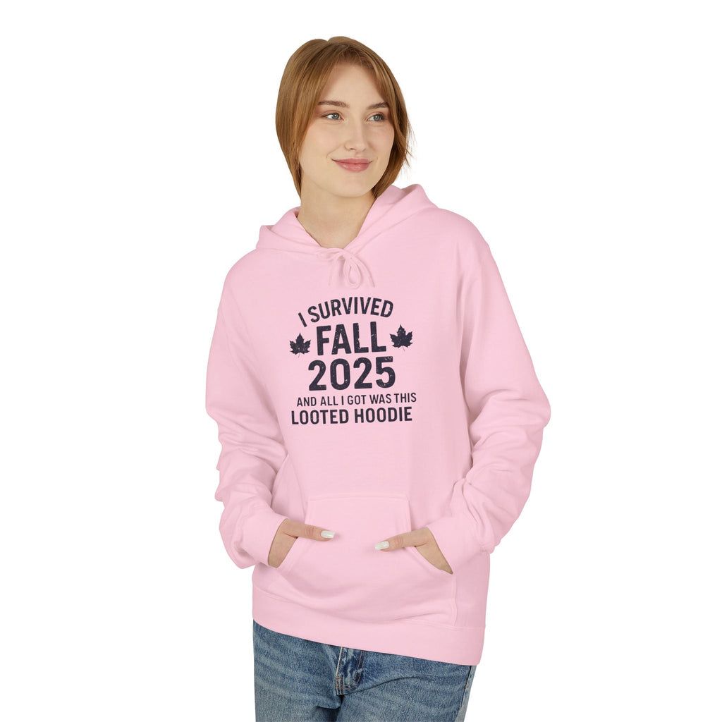 I Survived Fall 2025 Hoodie – Looted Hoodie Meme Sweatshirt – Fall of Humanity Collection – Trash Cult Supply Co.