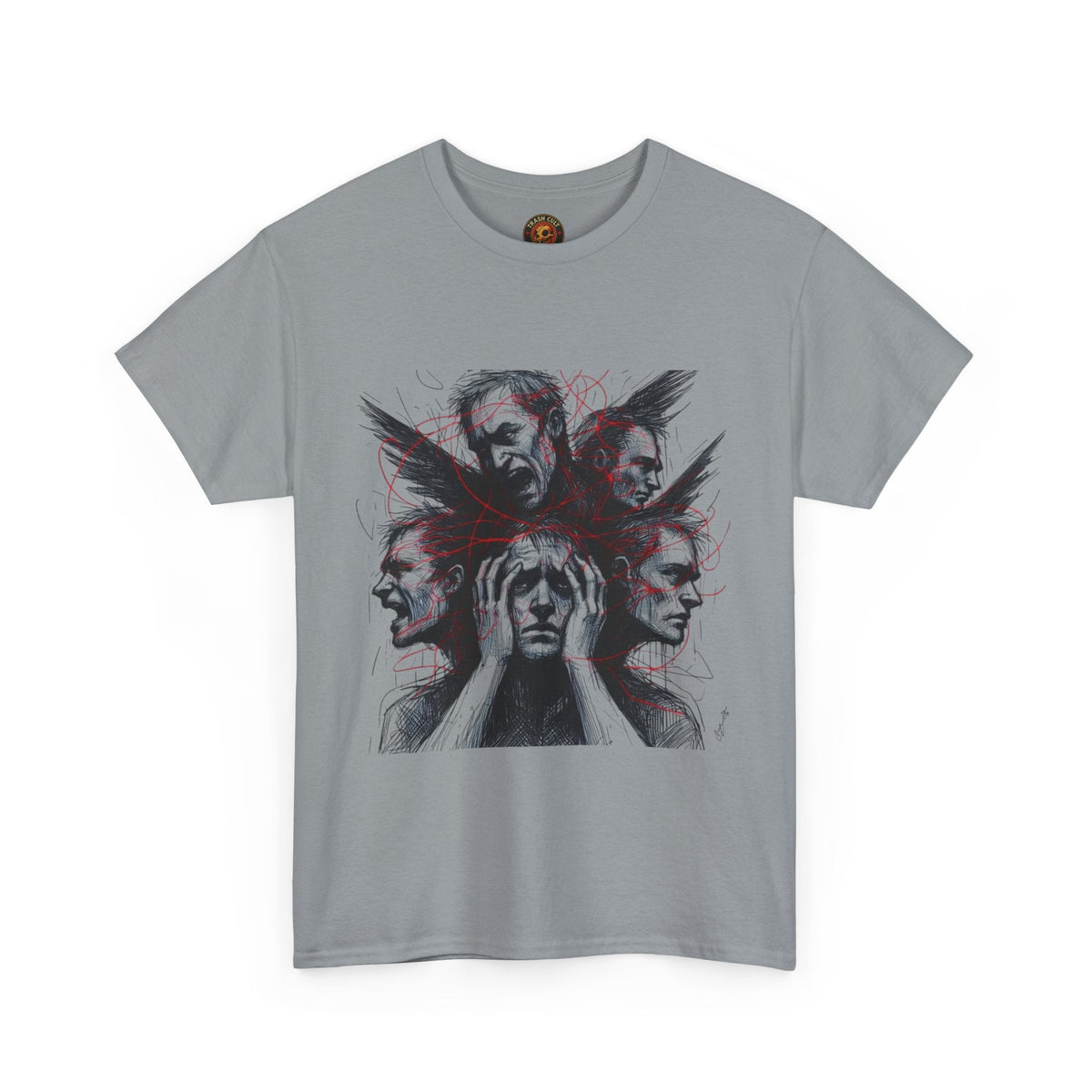 Xian Allen x Trash Cult Shirt – “Loud Inside My Head” | Dark Illustrative Art Tee