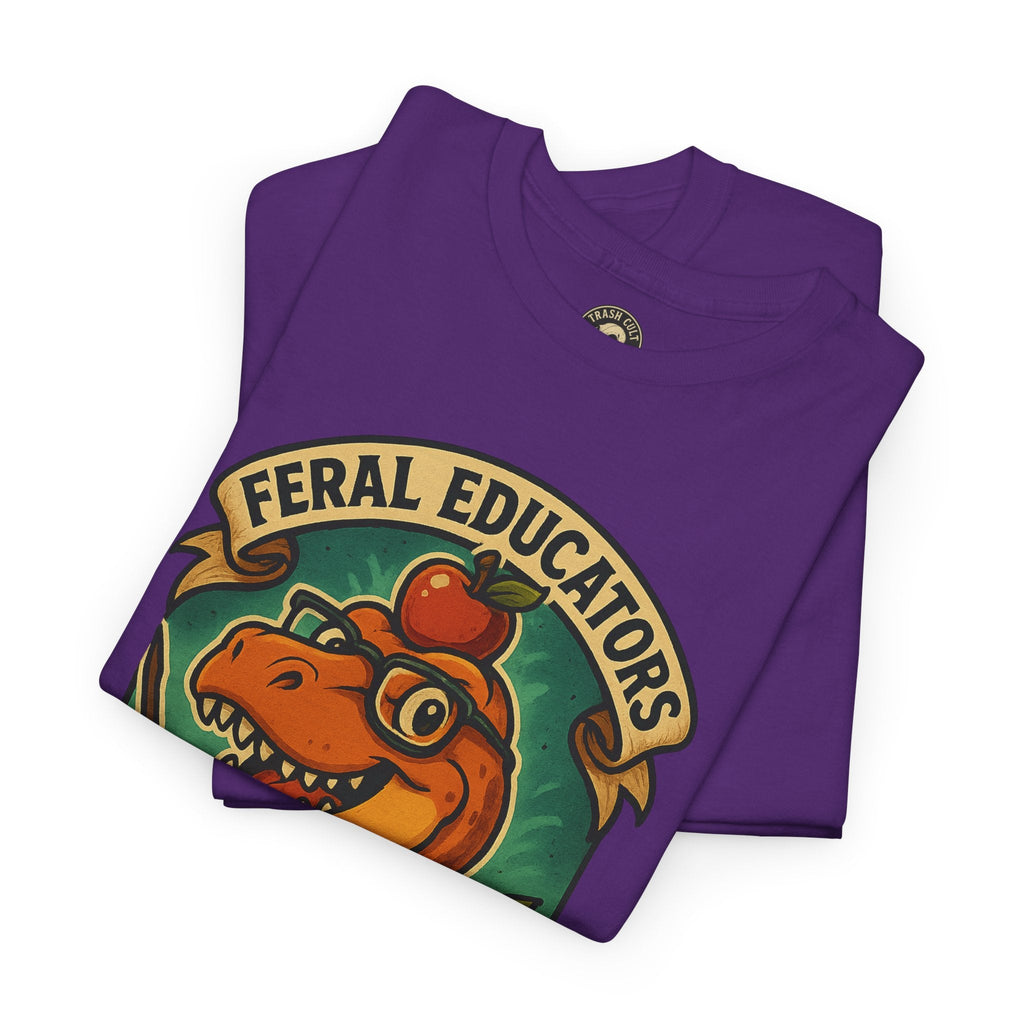 Feral Educators Tee, Fun Teacher Shirt, Unisex Cotton Tee, Gift for Educators, Classroom Apparel, Teacher Appreciation Day