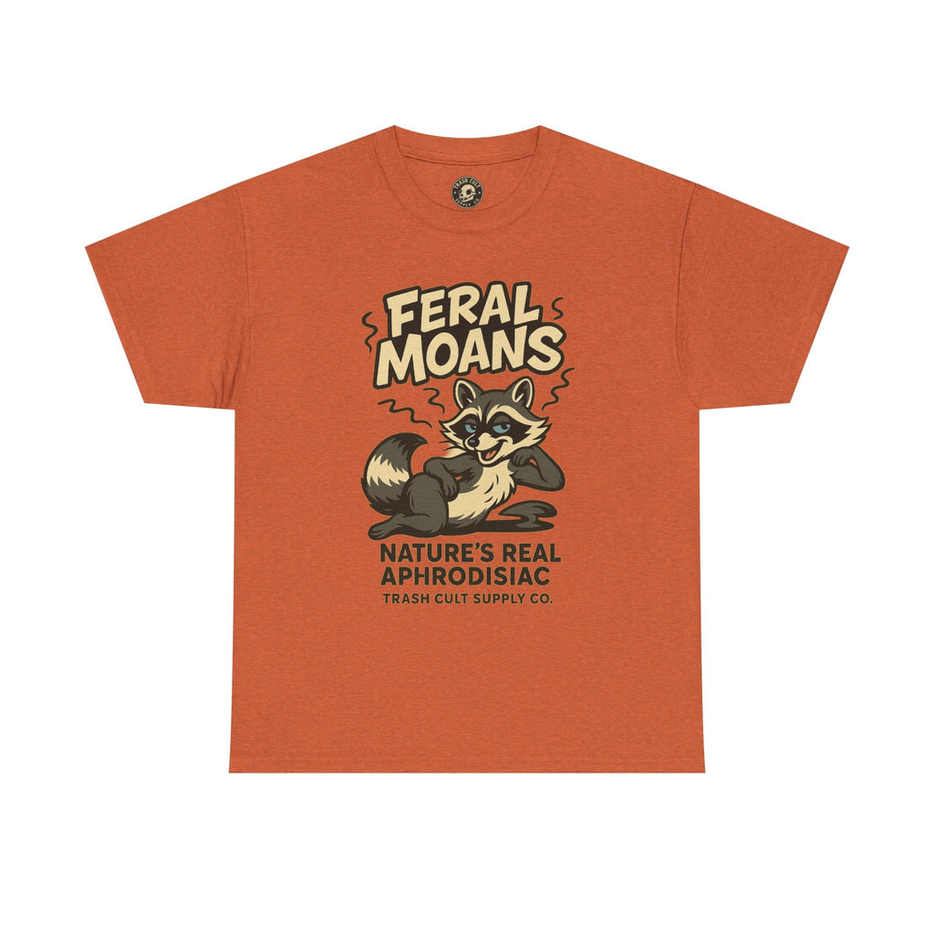 Feral Moans Unisex Heavy Cotton Tee, Funny Graphic Tee, Animal Lover Shirt, Casual Wear, Gift for Nature Enthusiasts