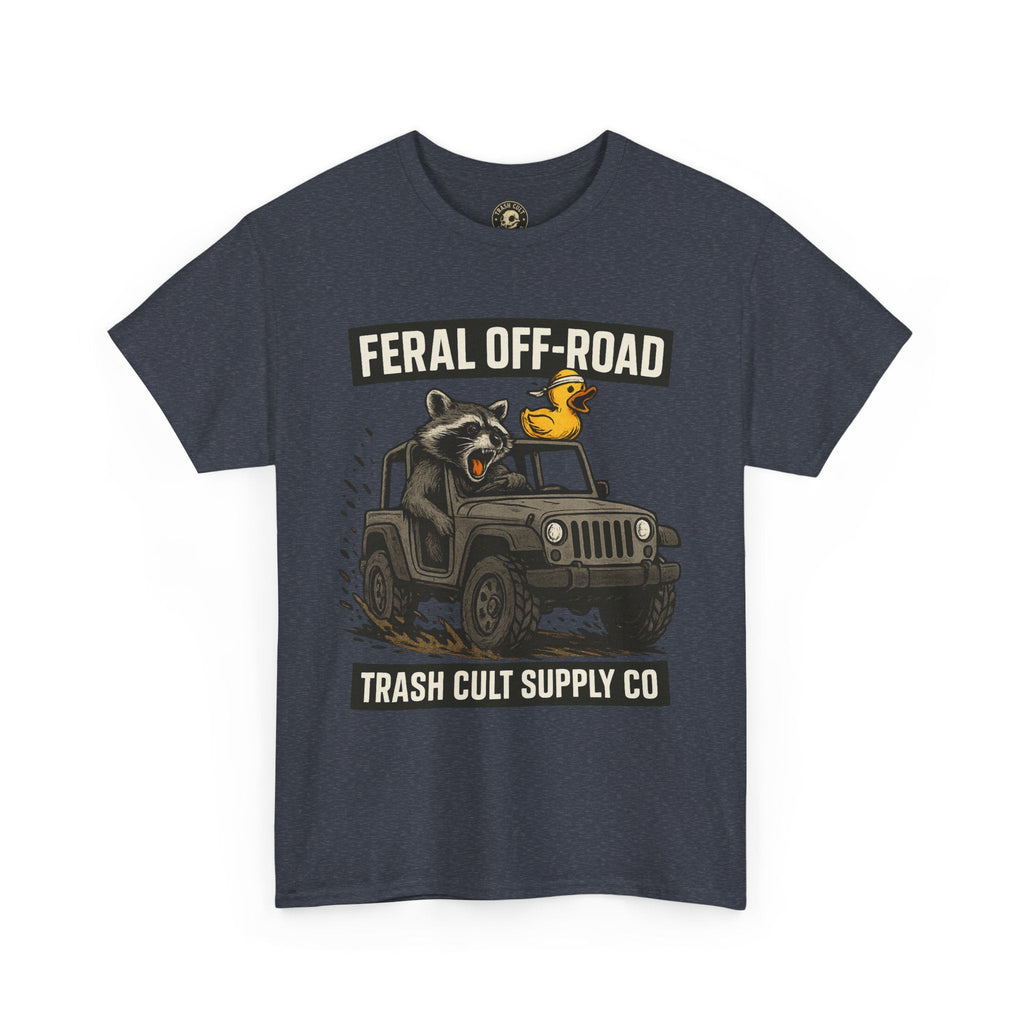 Feral Off-Road Raccoon Jeep Shirt – Mud Slinging Chaos | Trash Cult Supply Co | Gildan 5000 Tee