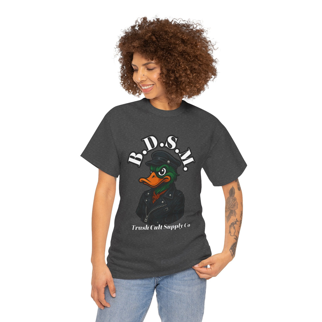 BDSM Mallard Duck Biker Shirt – Funny Biker Duck Tee on Gildan 5000