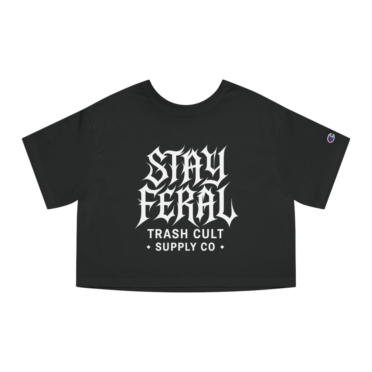 Stay Feral Cropped T-Shirt | Edgy Women's Fashion, Urban Streetwear, Casual Summer Top, Gifts for Friends, Alternative Style