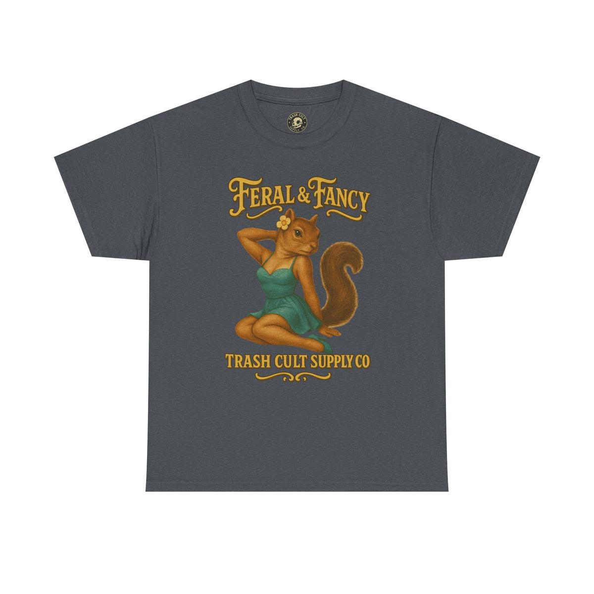 Feral & Fancy Pin-Up Squirrel Shirt – Vintage 1950s Style | Trash Cult Supply Co | Gildan 5000