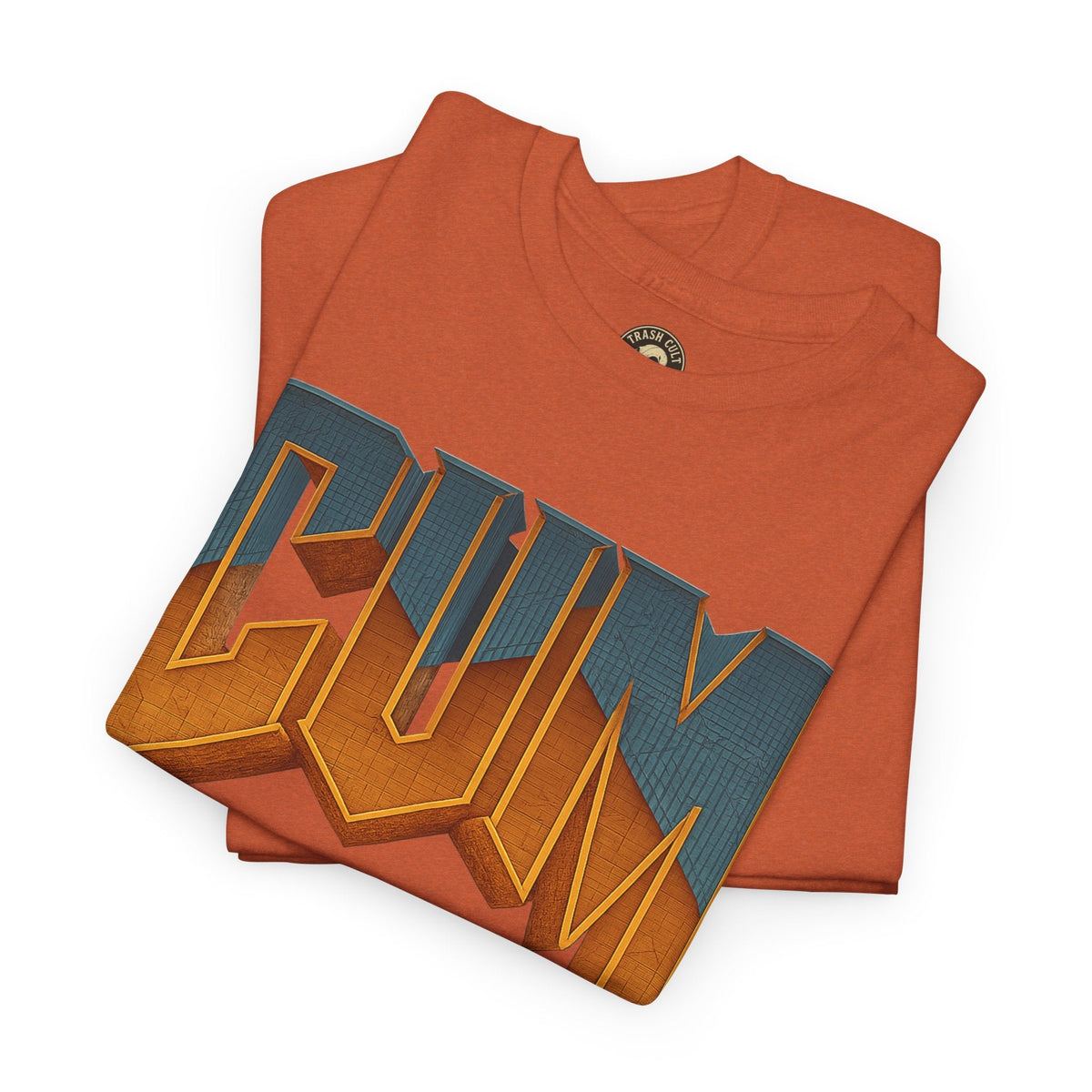 CUM Parody Metal Logo Shirt – Doom-Inspired Retro Gamer Tee on Gildan 5000