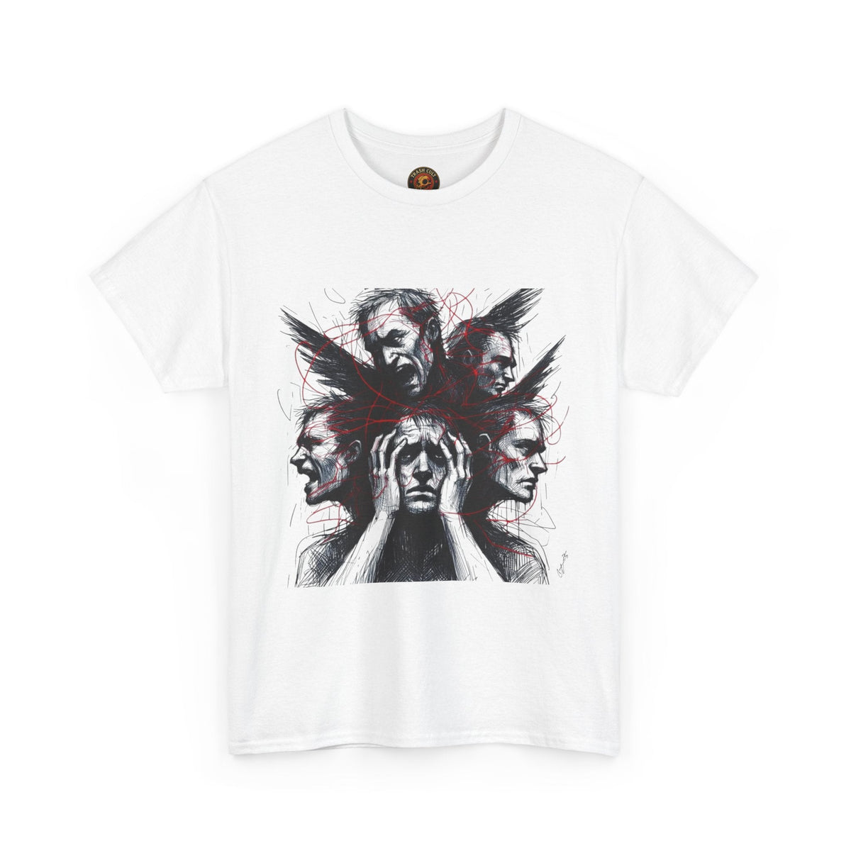 Xian Allen x Trash Cult Shirt – “Loud Inside My Head” | Dark Illustrative Art Tee