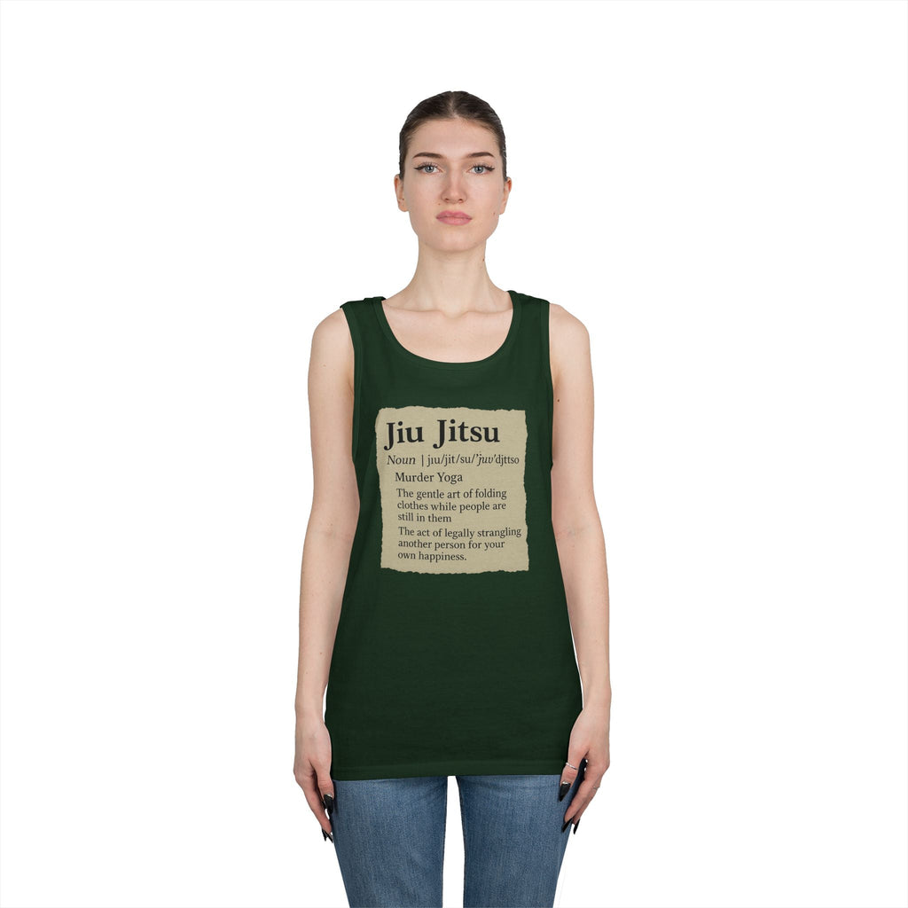 Jiu Jitsu Definition Tank Top | Unisex Heavy Cotton Tank | Martial Arts Apparel, Workout Gear, Fitness Gift, Summer Wear