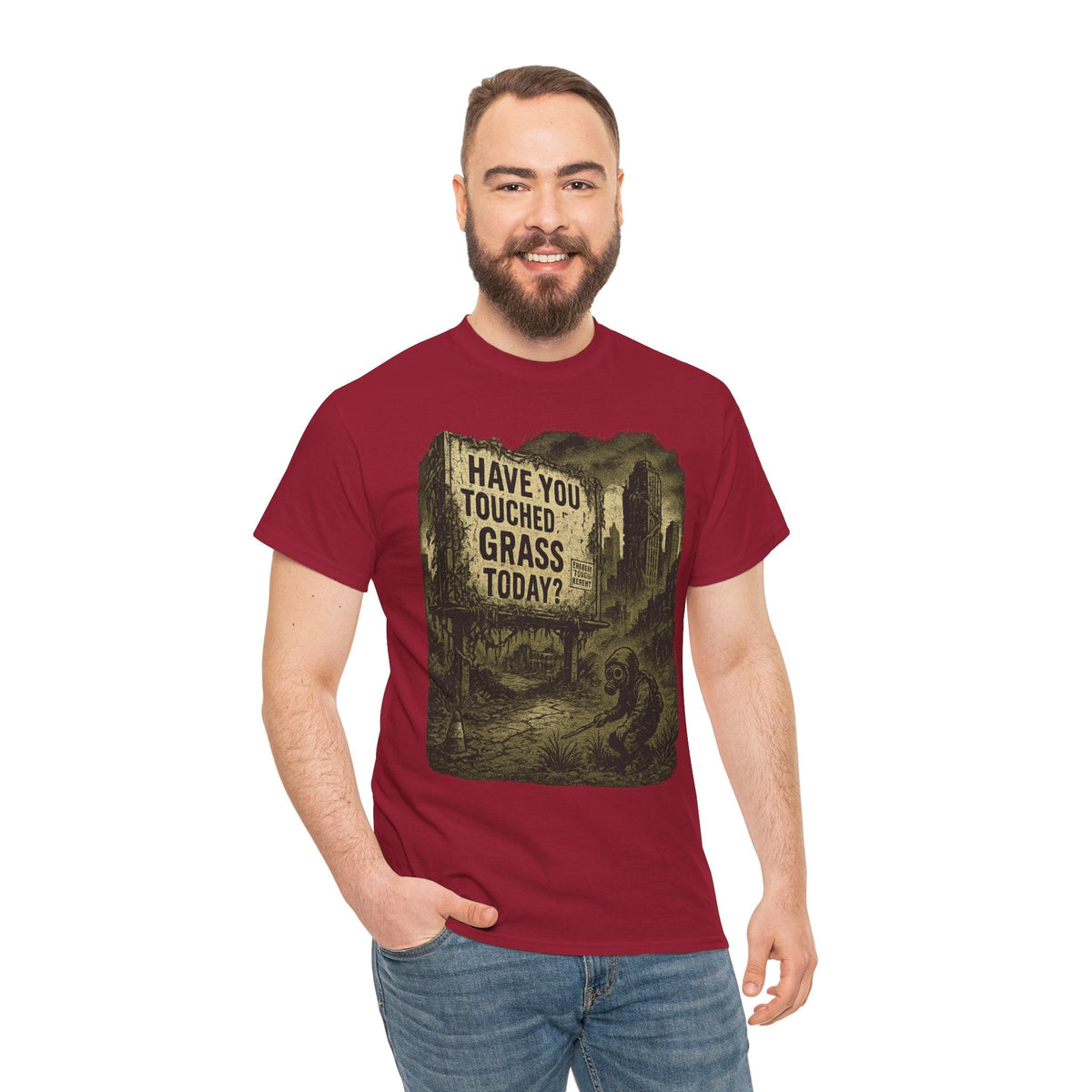 Post-Apocalyptic "Have You Touched Grass Today?" Shirt – Trash Cult Supply Co.