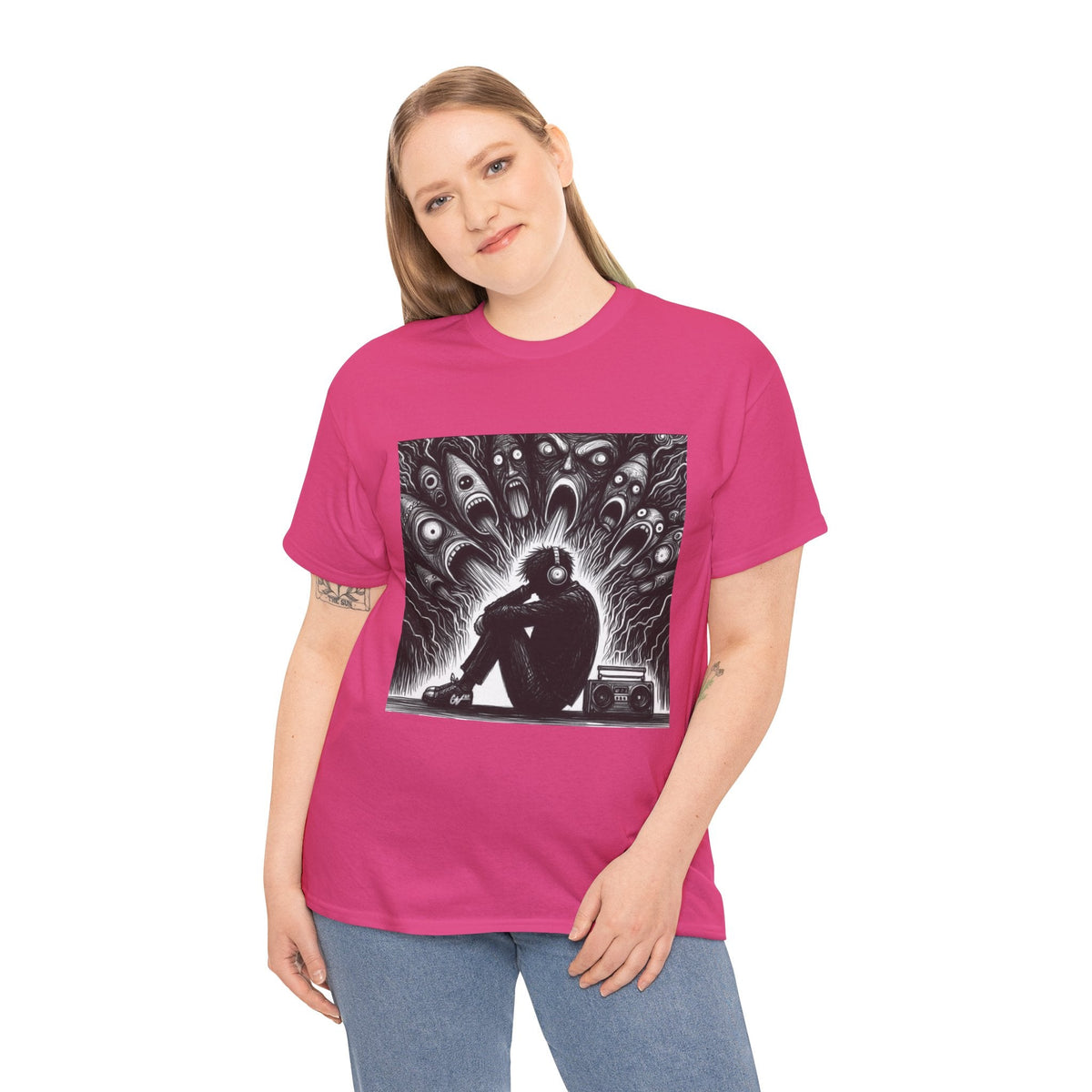 Xian Allen x Trash Cult Shirt – “Turn It Up Louder” | Screaming Chaos Headphones Tee
