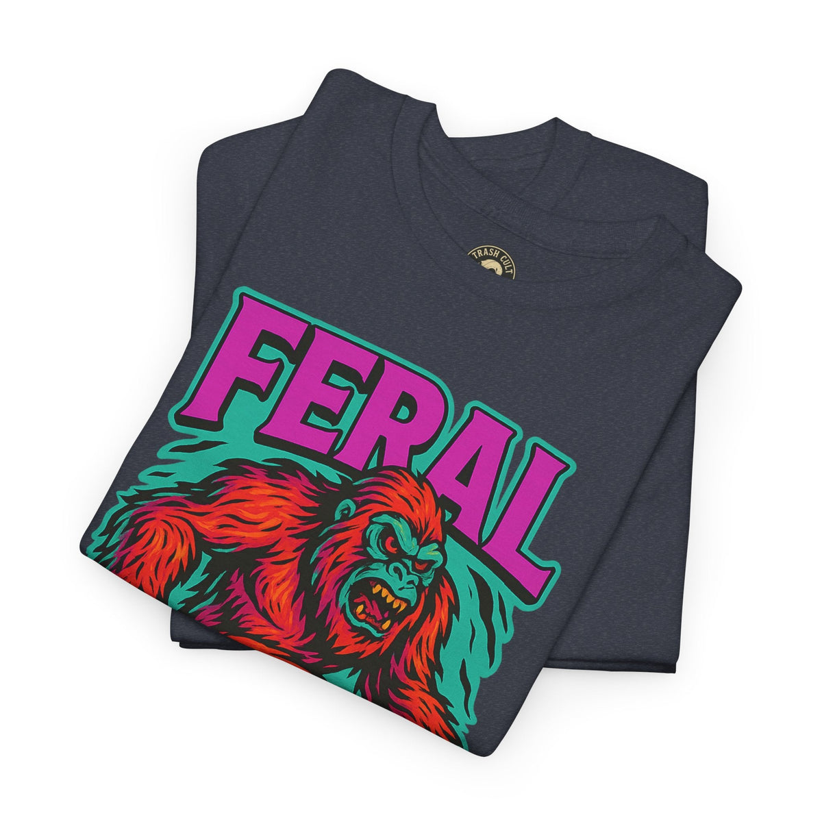 FERAL Bigfoot Shirt – Trashcore Bold Colors | Trash Cult Supply Co | Gildan 5000 Tee