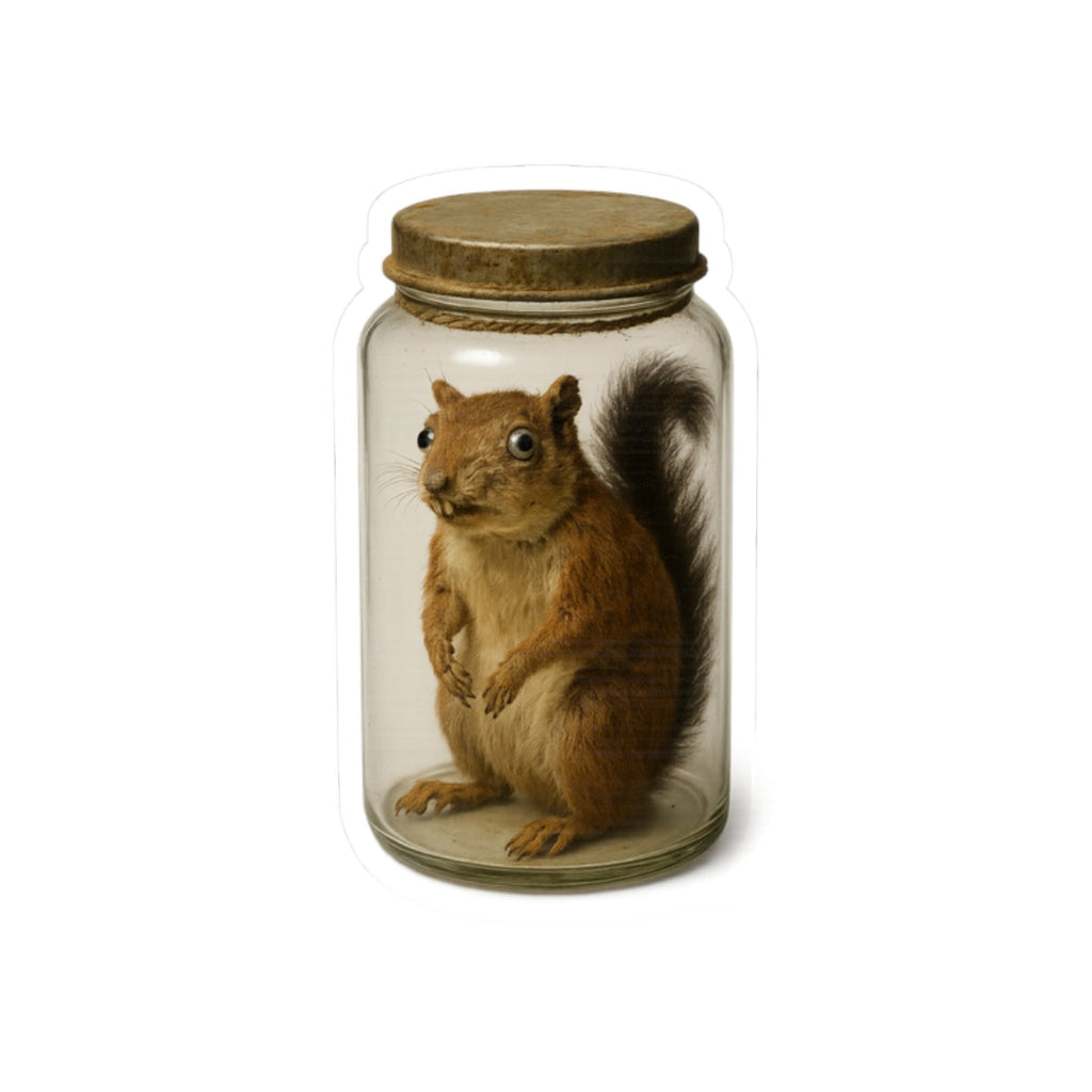 Whimsical Squirrel Stickers, Cute Animal Art, Funny Gift, Laptop Decor, Fun Scrapbooking Supplies, Unique Party Favors