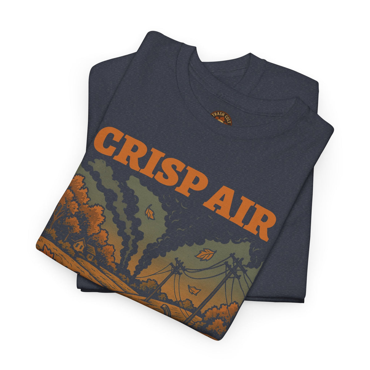 Crisp Air Crumbling Society Shirt – Dystopian Fall Pumpkin Tee – Fall of Humanity Collection – Trash Cult Supply Co.