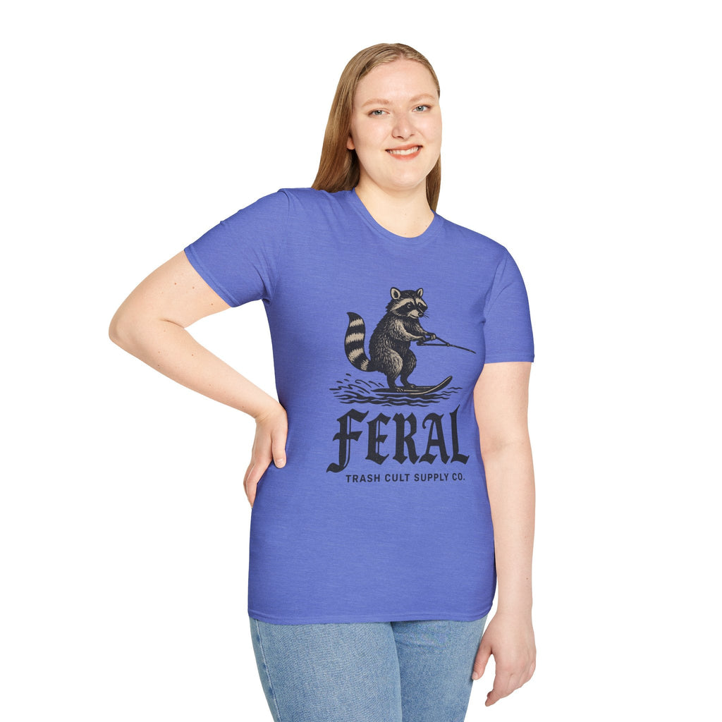 Feral Water Skiing Raccoon Vintage Shirt – Trash Cult Supply Co. | Gildan 2000 Softstyle
