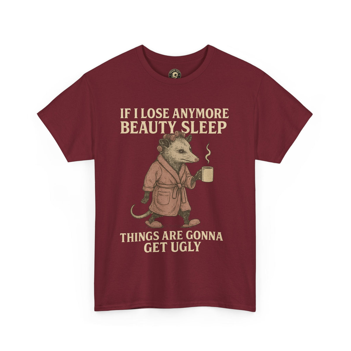 Funny Unisex Heavy Cotton Tee - "If I Lose Anymore Beauty Sleep, Things Are Gonna Get Ugly" - Gift, Sleepwear, Humor, Casual Wear, [...]