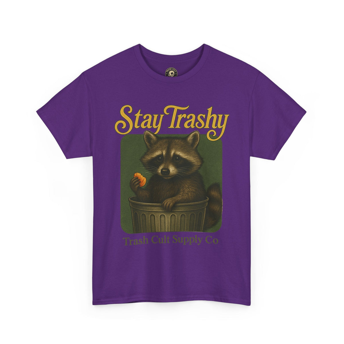 Stay Trashy Raccoon T-Shirt – Vintage-Style Cute Trash Panda | Trash Cult Supply Co | Gildan 5000