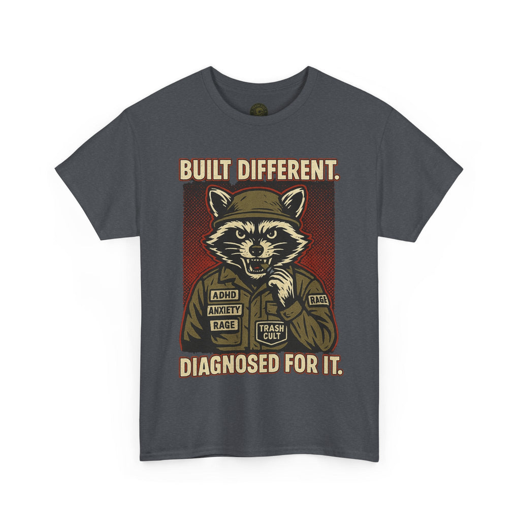 Built Different Diagnosed For It Military Raccoon Shirt – Gildan 5000