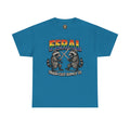 FERAL Rainbow Raccoon Sword Fighting Graphic Tee – Gildan 5000 Heavy Cotton