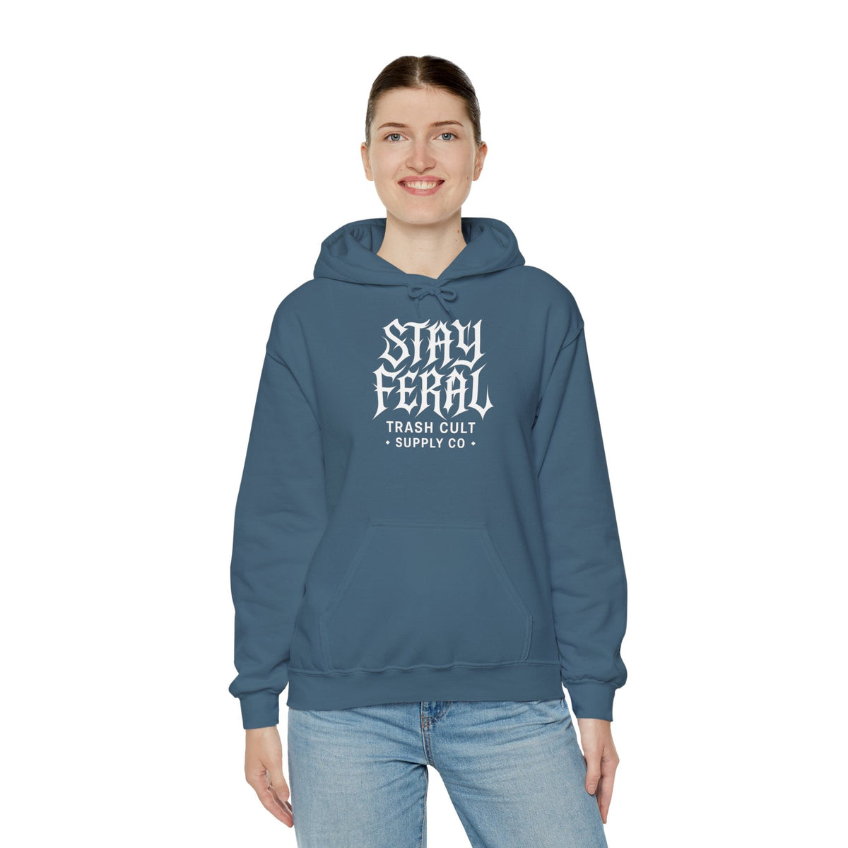 Stay Feral Gothic Hoodie – Trash Cult Supply Co Unisex Pullover