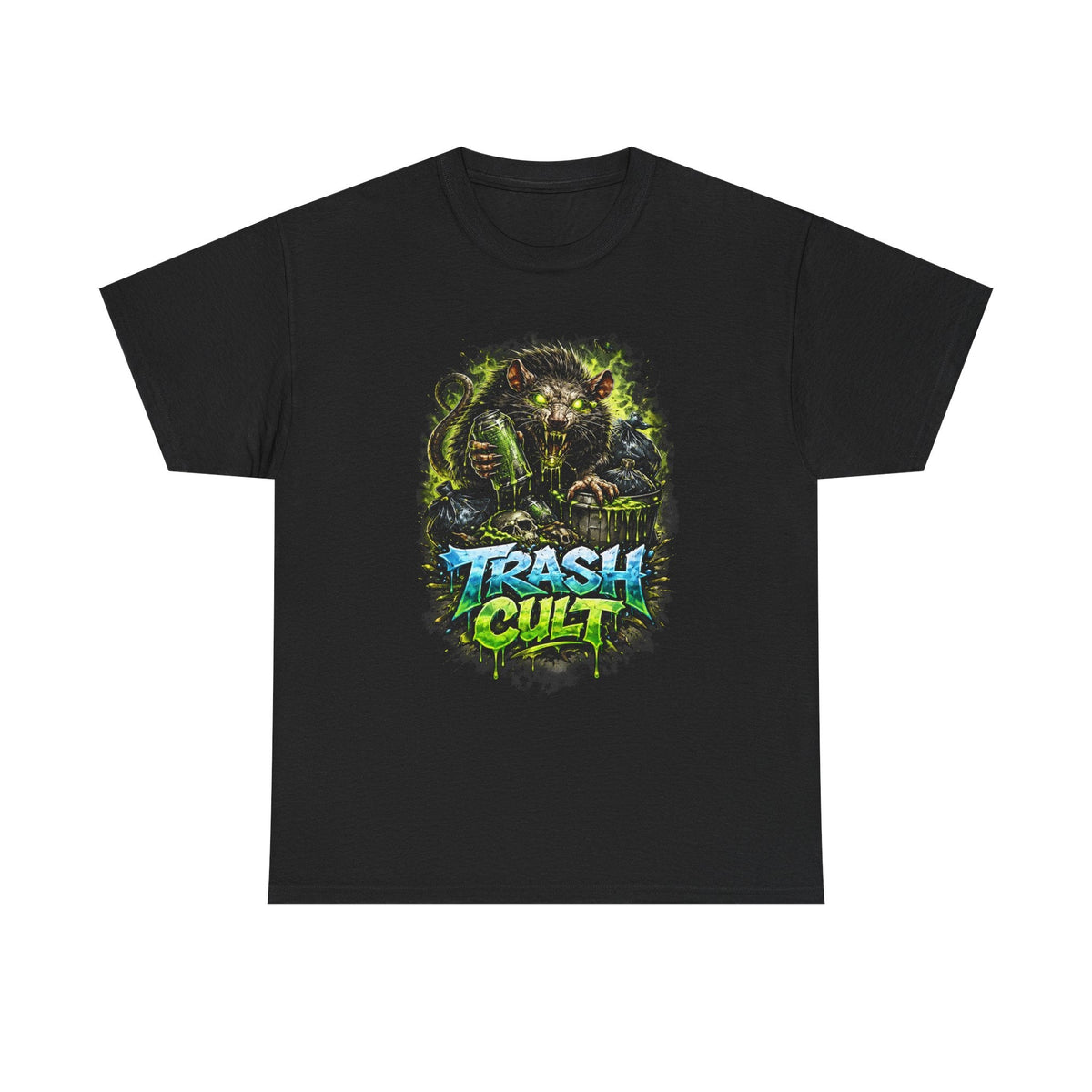 Trash Cult Graphic Tee — Neon Monster Streetwear T-Shirt