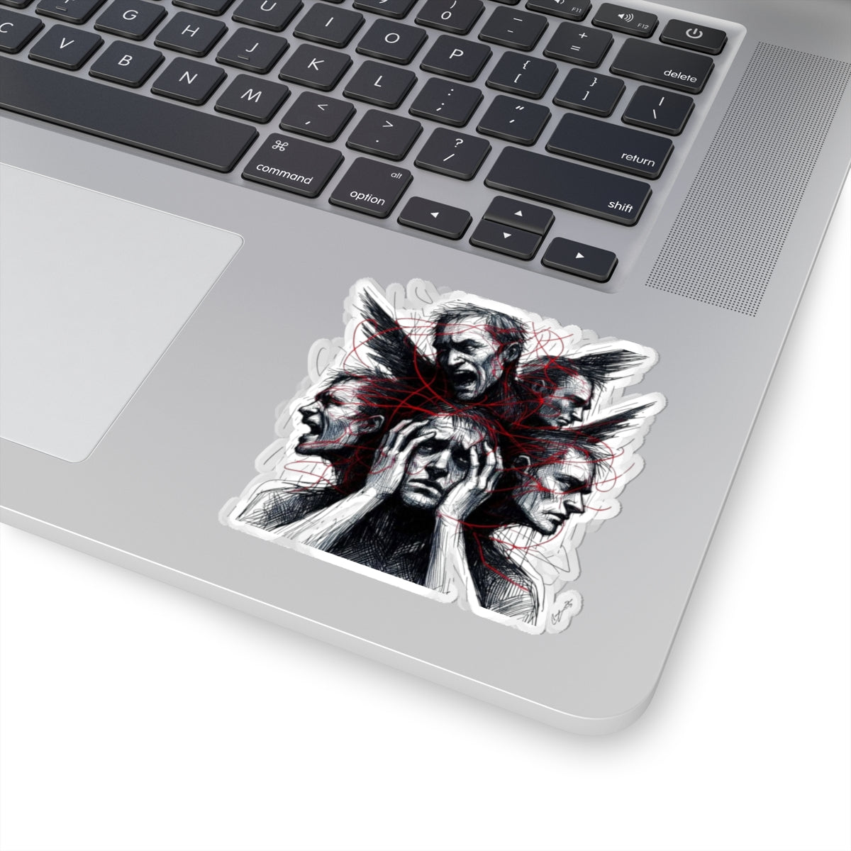 Xian Allen x Trash Cult Sticker – “Loud Inside My Head” | Kiss Cut Dark Art Decal