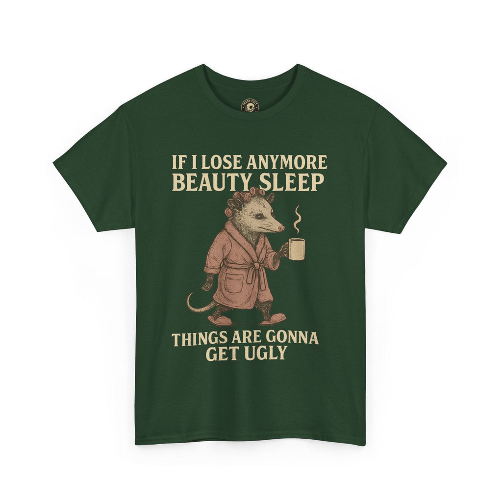 Funny Unisex Heavy Cotton Tee - "If I Lose Anymore Beauty Sleep, Things Are Gonna Get Ugly" - Gift, Sleepwear, Humor, Casual Wear, [...]