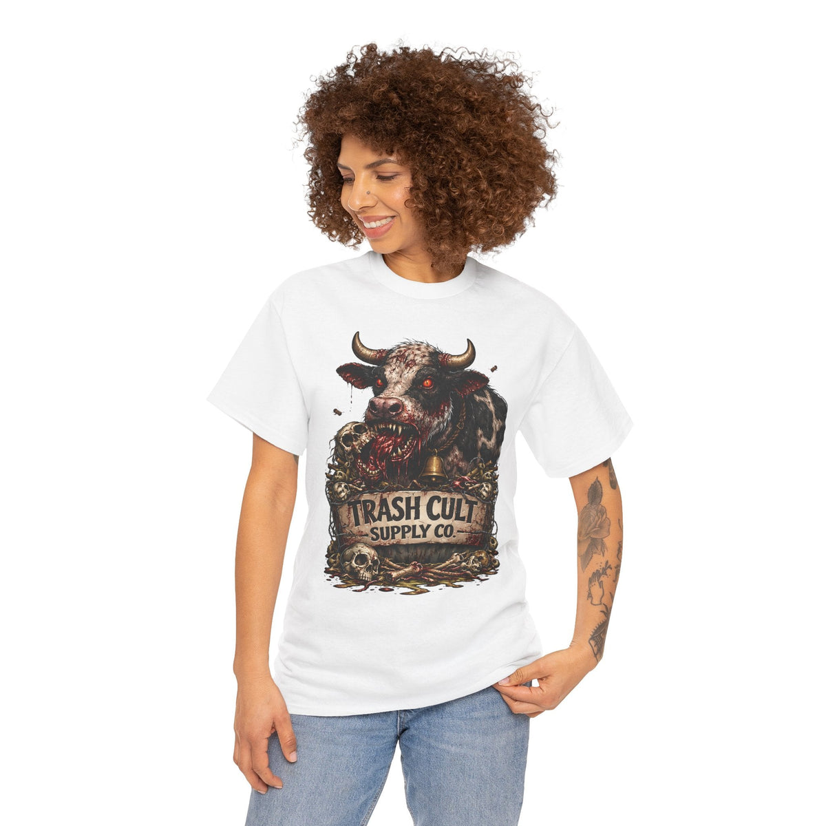 Trash Cult Supply Co. Cow Skull Tee