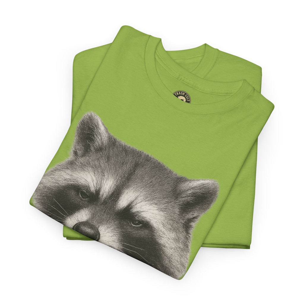 Dirty Harry Raccoon Halftone Shirt – Soft Grit Aesthetic, Smoking Trash Panda Graphic Tee