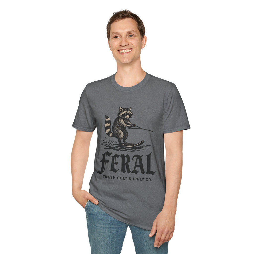 Feral Water Skiing Raccoon Vintage Shirt – Trash Cult Supply Co. | Gildan 2000 Softstyle