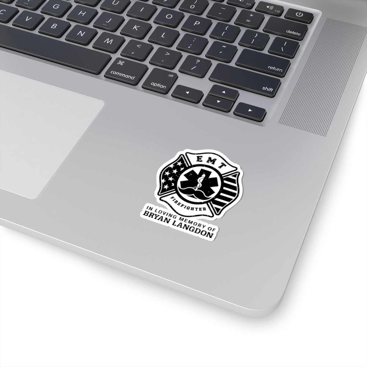 Custom Firefighter Memorial Sticker, In Loving Memory of Bryan Langdon, EMT Tribute, Emergency Services Decor, First Responder Vinyl Decal