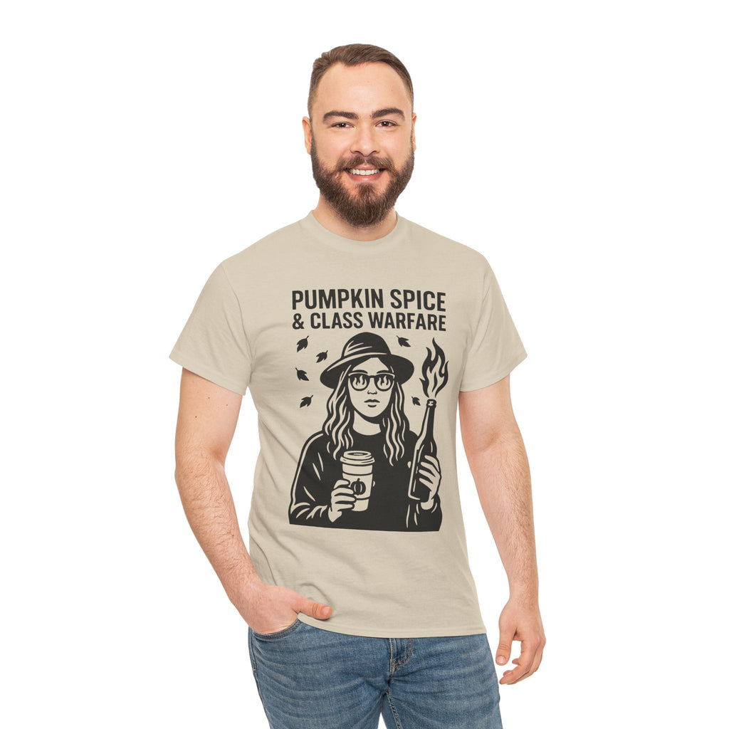 Pumpkin Spice & Class Warfare Shirt – Fall Riot Girl Graphic Tee – Fall of Humanity Collection – Trash Cult Supply Co.
