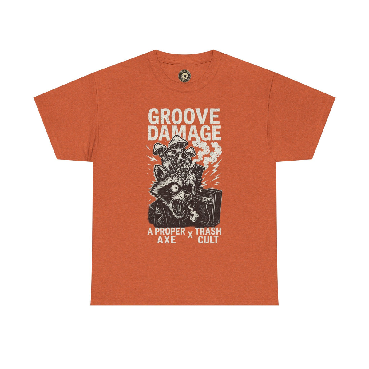 Groove Damage T-Shirt – A Proper Axe x Trash Cult Collab – Stoner Groove Punk Shirt