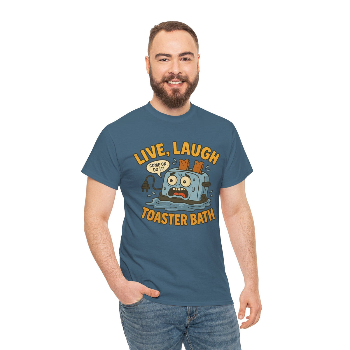 Funny Toaster Bath Tee, Humorous Unisex Shirt, Gift for Friends, Lightweight Cotton Tee, Birthday Party Outfit