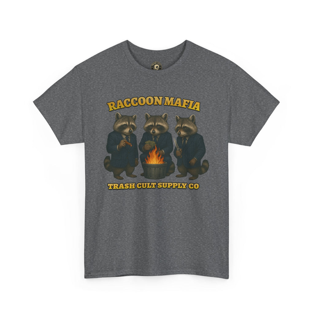Raccoon Mafia T-Shirt – Realistic Gangster Raccoons in Suits | Trash Cult Supply Co | Gildan 5000