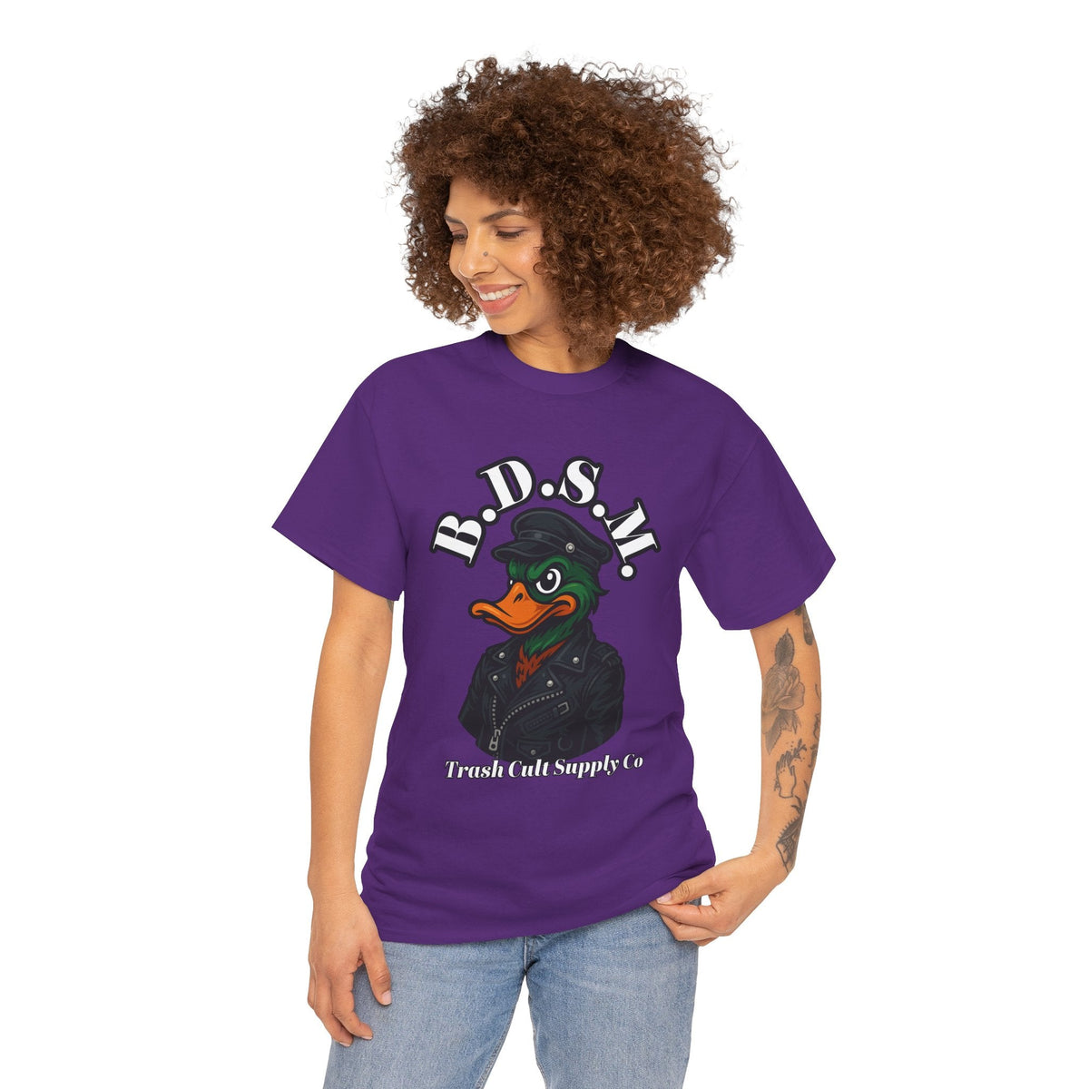 BDSM Mallard Duck Biker Shirt – Funny Biker Duck Tee on Gildan 5000